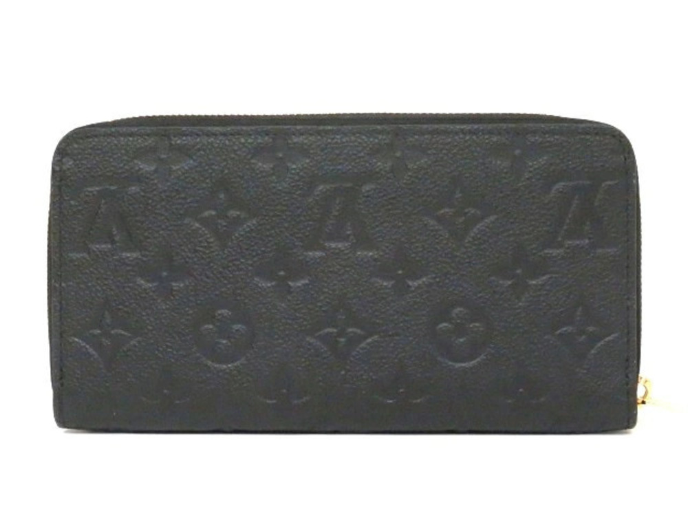 LOUIS VUITTON Zippy Wallet Empreinte Noir Black Long